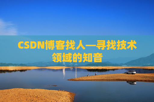 CSDN博客找人—寻找技术领域的知音